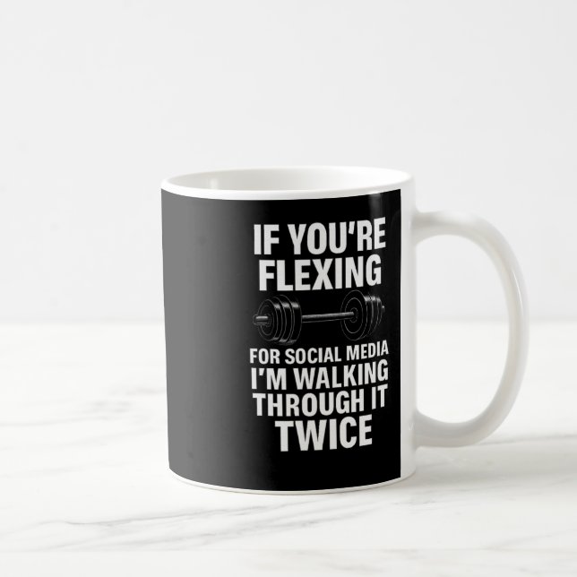 Funny Gym Flexing Workout Bodybuilding 2  Coffee Mug (Right)