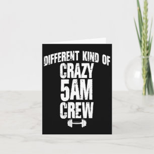 Funny Gym Lover Workout Squad 5am Crew Exercise Cl Card