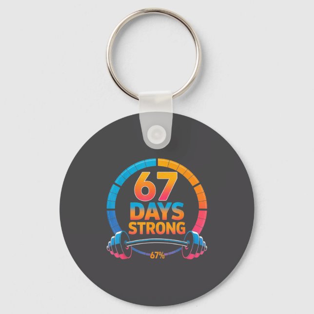 Funny Gym Meme 67  Keychain (Front)