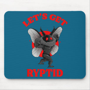 Funny Gym Mothman Shirt Cryptid Let's Get Ryptid G Mouse Pad
