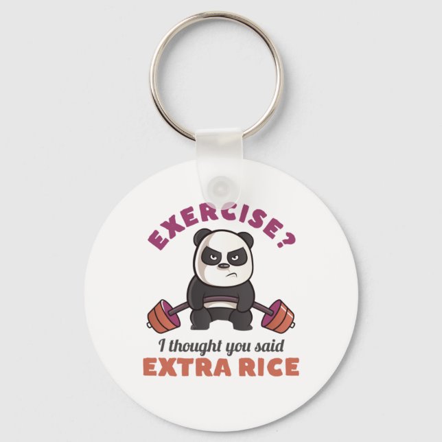 Funny Gym Motivation Fitness Training and Workout Keychain (Front)
