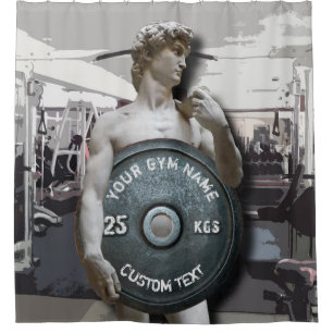 Funny Gym Owner Fitness David Holding Weight