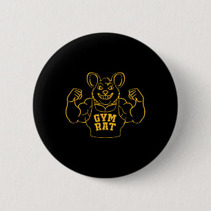 Funny Gym Rat Bodybuilding For Gym Lovers  2 Inch Round Button