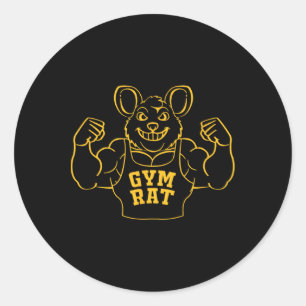 Funny Gym Rat Bodybuilding For Gym Lovers  Classic Round Sticker