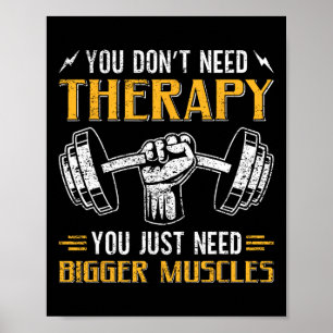Funny Gym Saying Humour Workout Quote Bodybuilding Poster