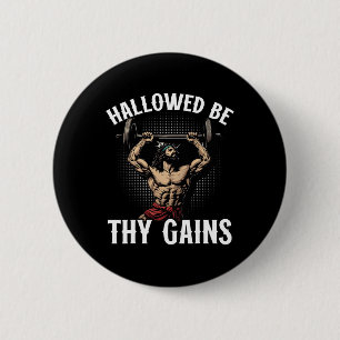 Funny Gym Workout Bodybuilding Fitness Gym And Jes 2 Inch Round Button