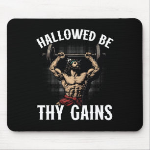 Funny Gym Workout Bodybuilding Fitness Gym And Jes Mouse Pad