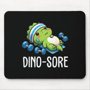 Funny Gym Workout Dinosaur Weight Lifting Gym Dino Mouse Pad