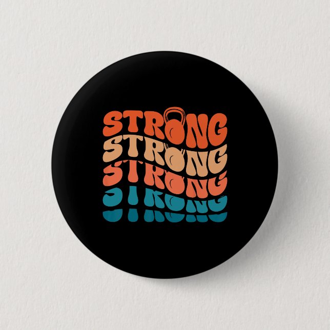 Funny Gym Workout Fitness Bodybuilding Sports Weig 2 Inch Round Button (Front)