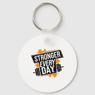 Funny Gym Workout Fitness Bodybuilding Sports Weig Keychain
