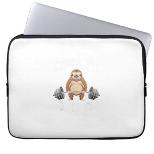 Funny Gym Workout Kinda Fit Sorta Fat Sloth T-Shir Laptop Sleeve
