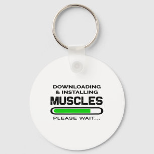 Funny Gym Workout Tee downloading And Installing M Keychain
