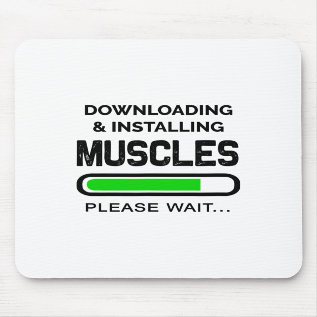 Funny Gym Workout Tee downloading And Installing M Mouse Pad (Front)