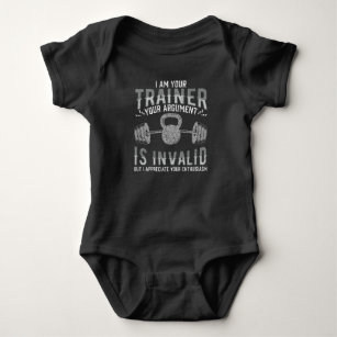 Funny Gym Workout Training Personal Trainers Baby Bodysuit