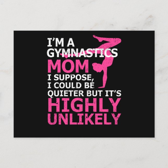 Funny Gymnast Mum Gymnastics Mothers Day I'm A Gym Postcard (Front)