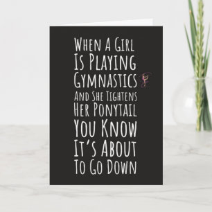 Funny Gymnastics Card For Teen Girls Women Gymnast