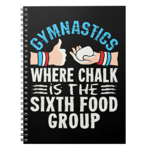 Funny Gymnastics Chalk Gymnast Team Notebook
