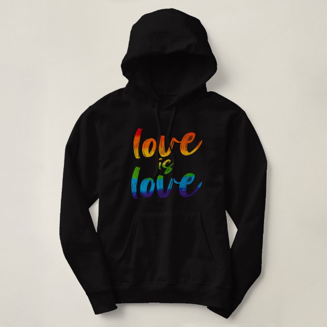 Funny Hail Gay Satan LGBT Goth Gay Pride Baphomet  Hoodie (Design Front)
