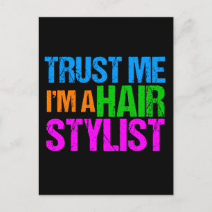 Funny Hair Stylist Postcard