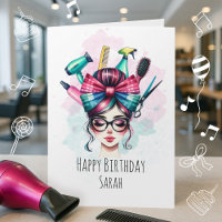 Funny Hairdresser Birthday Card for Hair Stylists