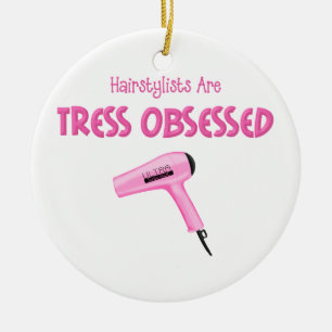 Funny Hairstylist Ceramic Ornament