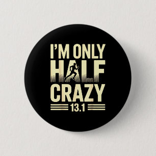 Funny Half Marathon Art For Men Women 13.1 Maratho 2 Inch Round Button