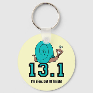 Funny half marathon keychain