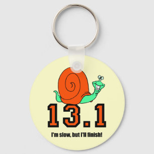Funny half marathon keychain