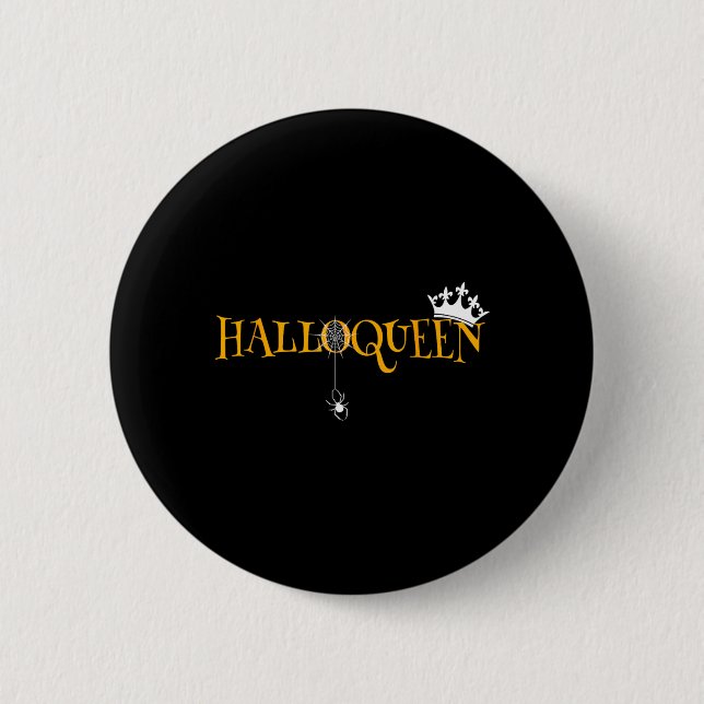 Funny Halloqueen Halloween Queen 2 Inch Round Button (Front)