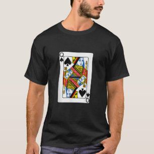 funny halloween 2025 Queen Playing Card Costume fu T-Shirt