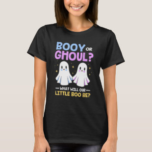 Funny Halloween Baby Shower Booy Or Ghoul Gender R T-Shirt