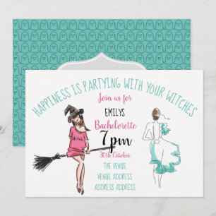 FUNNY Halloween Bachelorette Party Invites Witches