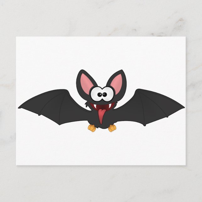 Funny Halloween Bat Postcard (Front)