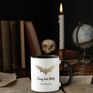 Funny Halloween Bat Pun Batty Mug