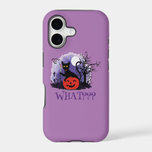 Funny Halloween Bewitched Black Cat What?