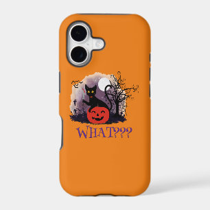 Funny Halloween Bewitched Black Cat What?