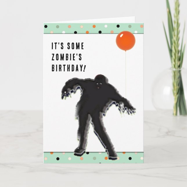 Funny Halloween Birthday Card (Front)