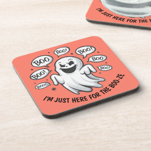 Funny Halloween Boo Ghost Coasters