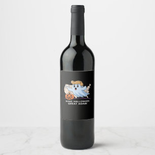 Funny Halloween Boo, Pumpkin Trumpkin, Make Hallow Wine Label