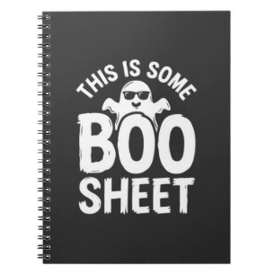 Funny Halloween Boo Sheet Ghost Design_1 Notebook