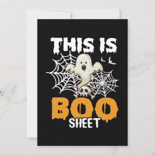 Funny Halloween Boo Sheet Ghost Greeting Card