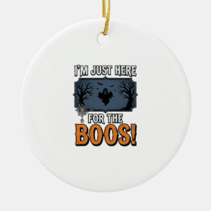 Funny Halloween Boos Vintage Ghost Shirt Design_1 Ceramic Ornament