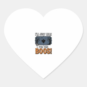 Funny Halloween Boos Vintage Ghost Shirt Design_1 Heart Sticker