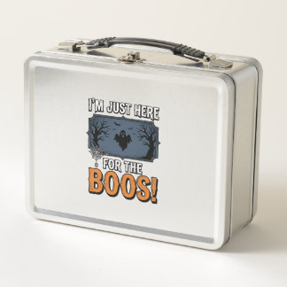 Funny Halloween Boos Vintage Ghost Shirt Design_1 Metal Lunch Box