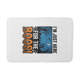 Funny Halloween Boos Vintage Ghost T-Shirt Design_ Bath Mat