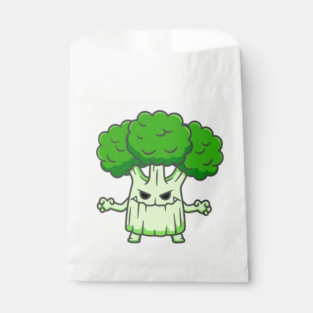 funny halloween broccoli monster favour bag (Front)
