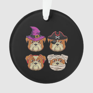 Funny Halloween Bulldog Dog - Dogs Lover Costume Ornament