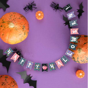 Funny Halloween Bunting Flags