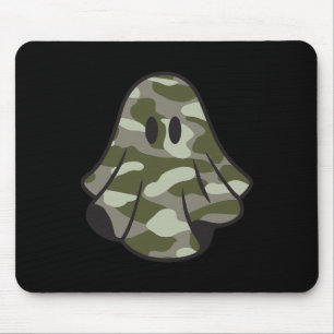 Funny Halloween Camouflage Camo Ghost Hello Huntin Mouse Pad