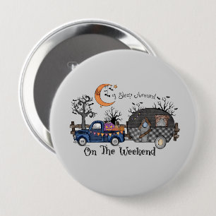 Funny Halloween Camping 4 Inch Round Button